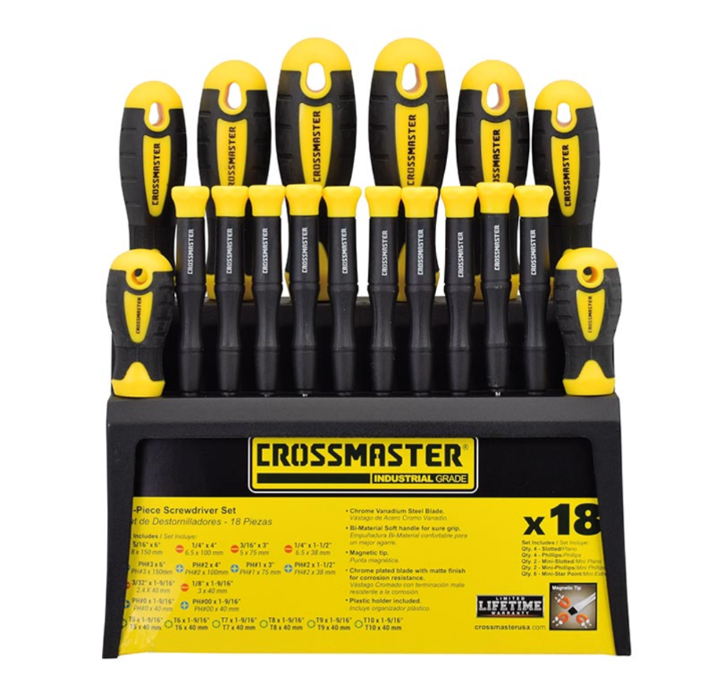 DESTORNILLADOR x 18 PZAS. T5 T6 T7 T8 T9 T10   PH 00x40 0x40 1x75 2x38 2x100 3x150P 2.4x40  3x40  5x75  6.5x38  6.5x100  8x150 DI-9940999
