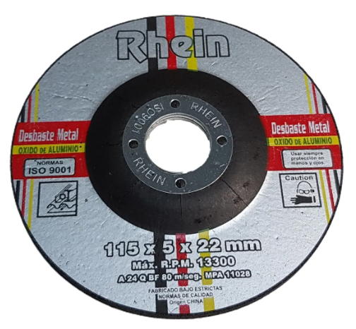 Disco Desbaste Metal Centro deprimido - 115 x 5.0 x 22mm. DI-17025