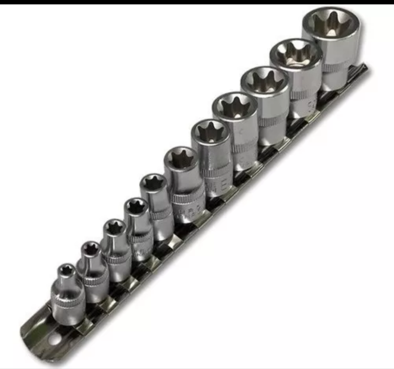JUEGO DE TUBOS TORX HEMBRA (11 PZS ) 1/4 X 3/8 HE-RU25102