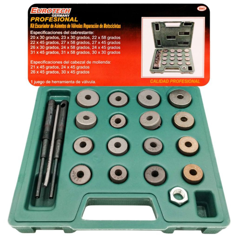 Kit Escariador Asientos Valvulas Motocicletas HE-E6945