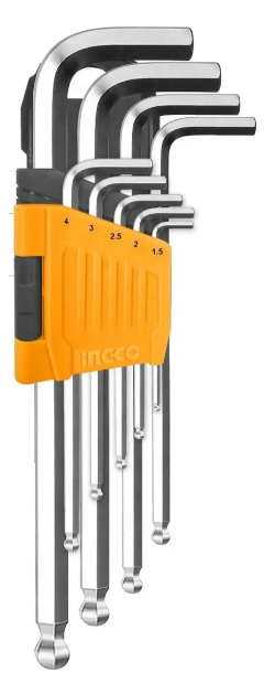 Juego Llave Hexagonal x 9  1,5-10Mm Bola - Industrial  IG-HHK12091