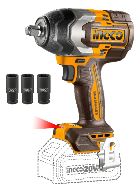 Llave Impacto Super Ingco - P20S 850N.M Brushless S/Bateria C/Carton - Ciwli20851