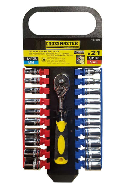 Set Tubos 1/4 Hexag.   21 pzas   5mm a 14mm y 3/16" a 9/16" Crique DI-9944670