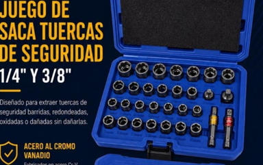 JGO TUBOS SACA TUERCAS ENC.1/4 – ⅜" x 33PCS. HE-RU16008