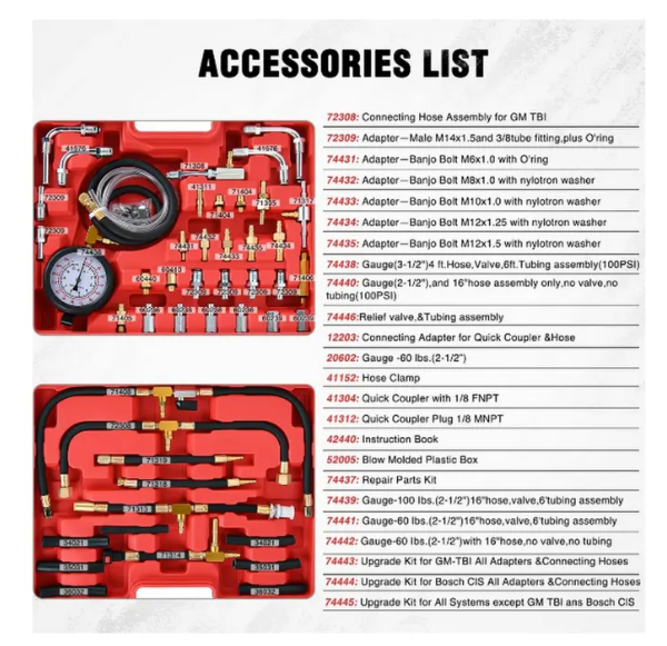 VALIJA PARA MEDIR PRESION DE COMB FULL HE-E6268