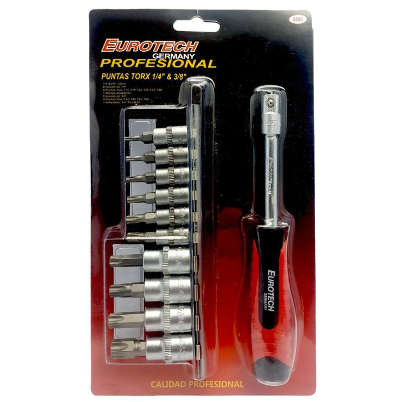 Puntas Torx con Mango 1/4" y 3/8" HE-E6895