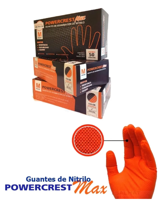 GUANTE NIRILO DIAMANTE X 50 NARANJA XL HE-G180862XL