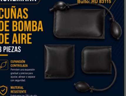 JGO DE CUÑAS BOMBA DE AIRE X 3 PZ (BULTO X 40) HE-RU43375