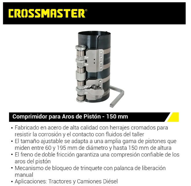Prensa Aros Piston 60-195 mm A=6"  DI-9980532