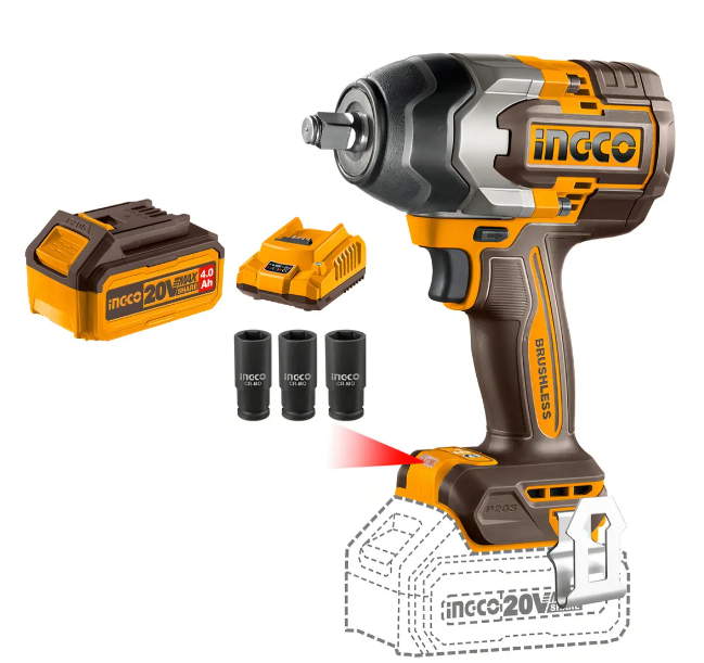 LLAVE DE IMPACTO 850NM CON CAR Y 1 BAT Y TUBOS IG-850COM