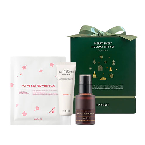 Merry Sweet Holiday Gift SET
- Relief Sun Moisturizer 50ml
- Active Red Flower Mask 30ml
- Natural Repair Serum 30ml