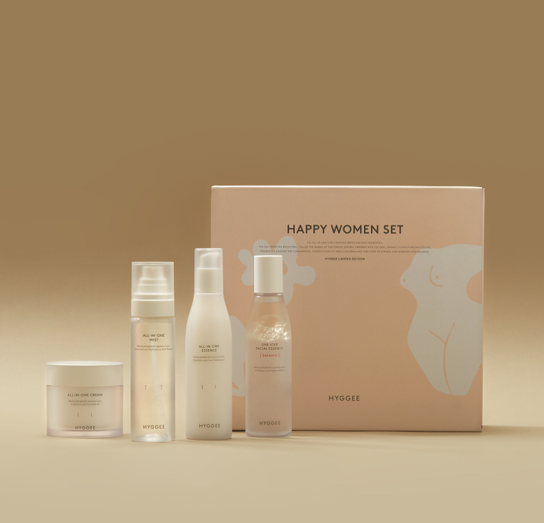 Happy Women SET
- Onestep Facial Essence | Balance 110ml
- ALL-IN-ONE Essence 110ml
- ALL-IN-ONE Mist 100ml
- ALL-IN-ONE Cream 80ml