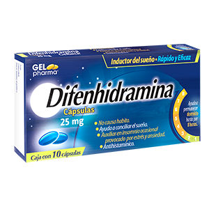 difenhidramina 25mg 10cap