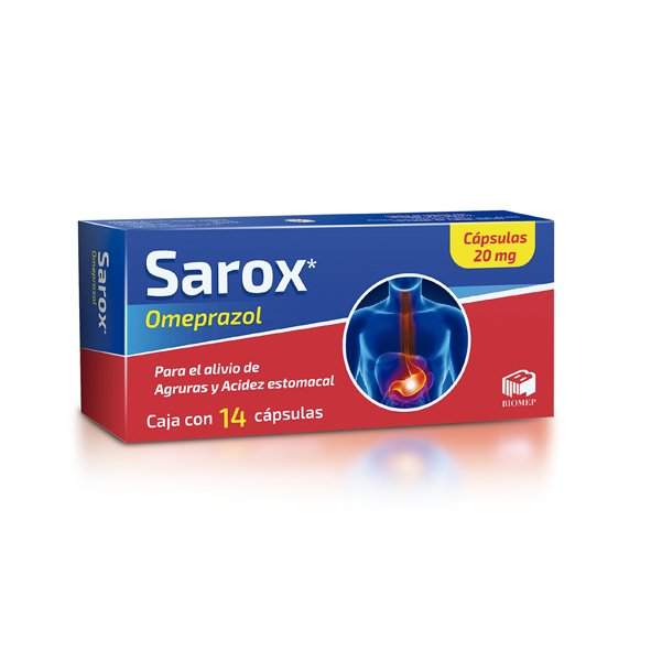 omeprazol 20mg 14 cap sarox