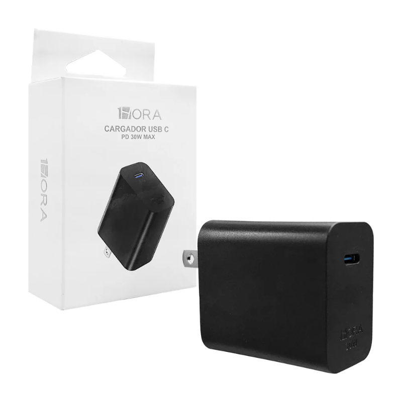 cubo cargador rapida tipo c  1hora  30w gar164