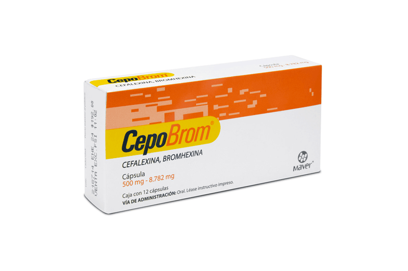 cefalexina/Bromhexina 500/8.782mg 12cap