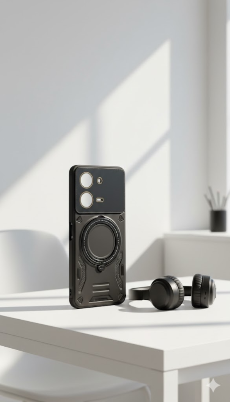 vivo y36 funda magsafe con soporte de anillo magnetico + mica