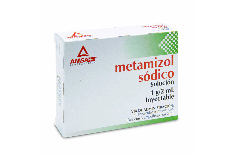metamizol sodico 1g/2ml 3amp-amsa