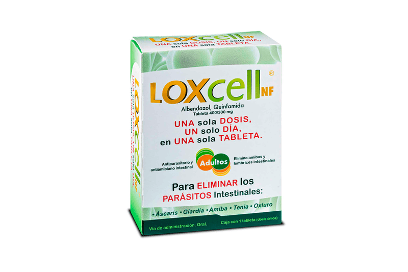 Albendazolazol/Quinfamida 400/300mg 1Tab ad loxcell