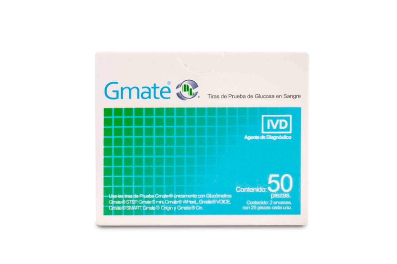 tiras reactivas gmate 50 pzas