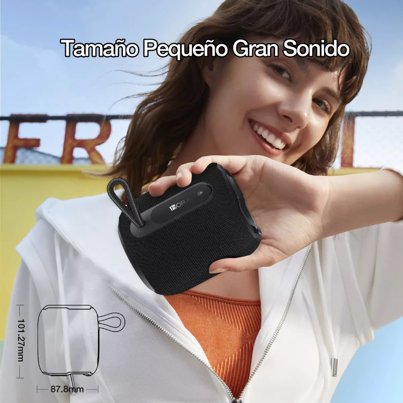 bocina portatil inalambrica 1hora boc243 color negro