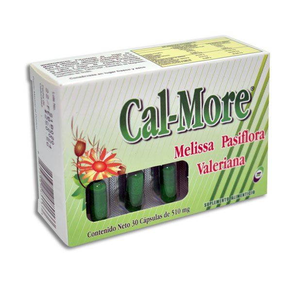 cal more 30 cap 510mg melisa pasiflora valeriana
