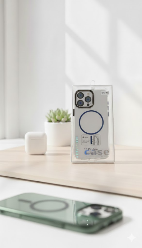 iphone 15 pro max funda magsafe arcoiris + mica ip 15