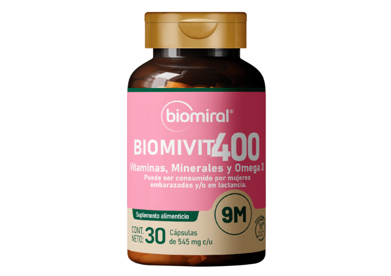 vitaminas y minerales 30 cap biomivit 400