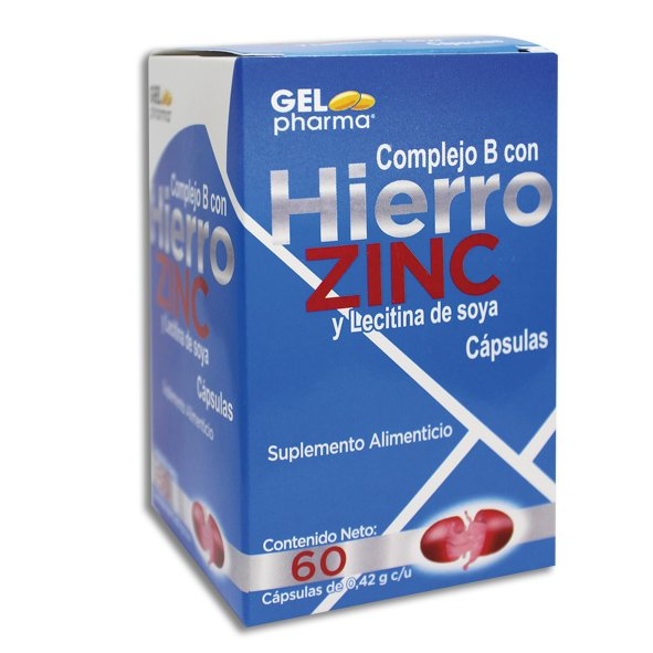 complejo b/hierro/zinc 60 cap