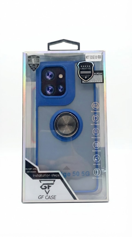moto edge 50 funda de uso rudo con anillo + mica