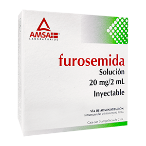 furosemida 20mg/2ml inyecTable