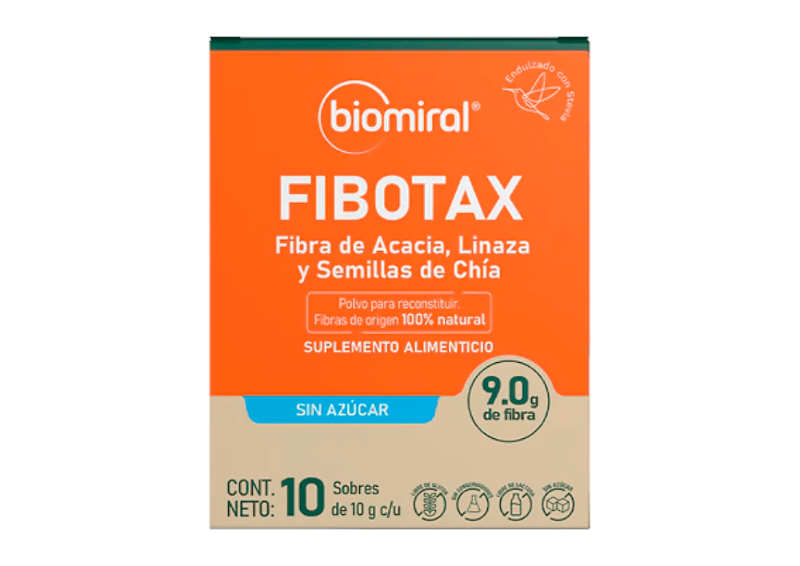 fibra de acacia / linaza / semilla de chia sab naranja 10 gr 10 sob fibotax