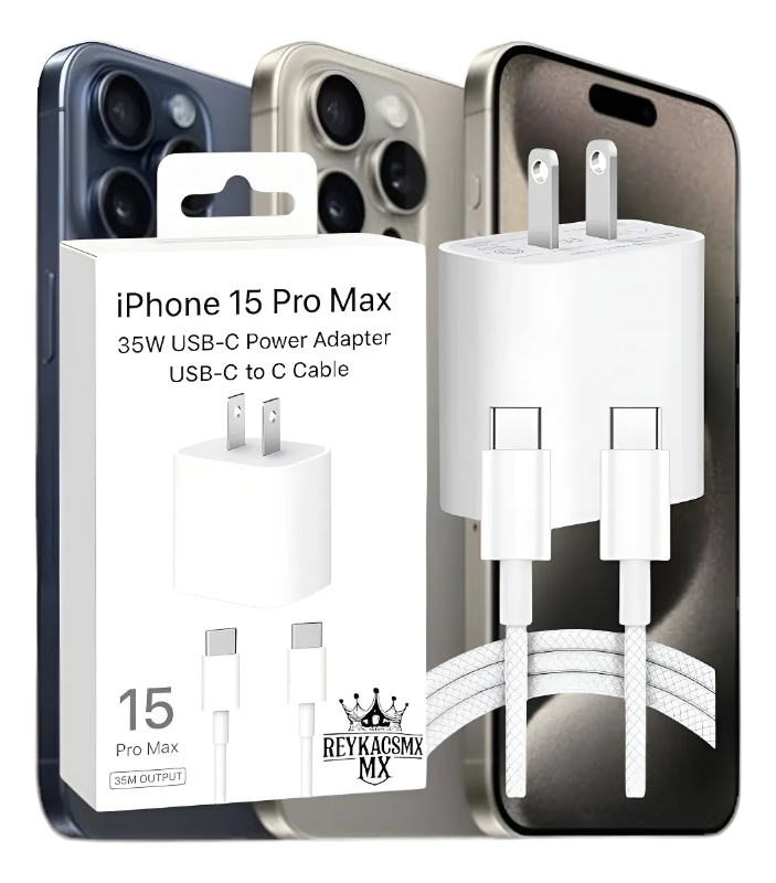 cargador iphone 15pro max 35w tipo-c