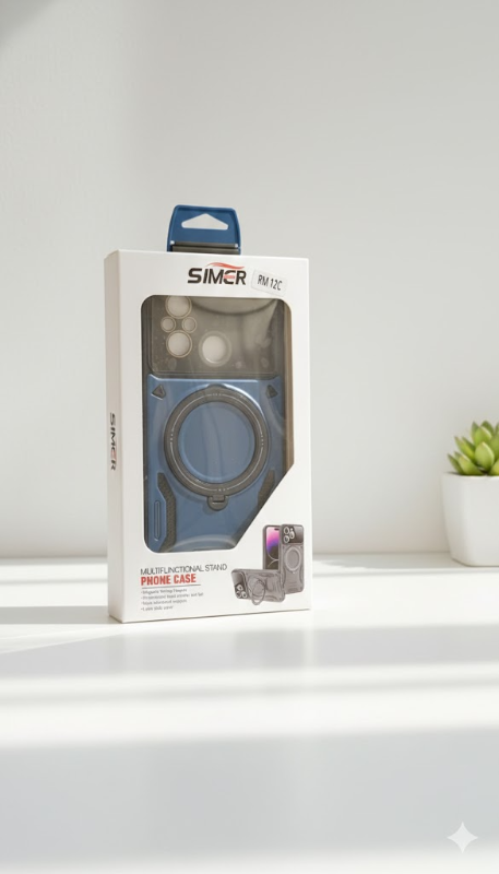 redmi 12c funda magsafe con soporte de anillo magnetico + mica