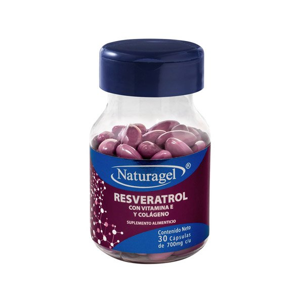 resveratrol vitamina e + colageno tipo 1 y 2 30 cap