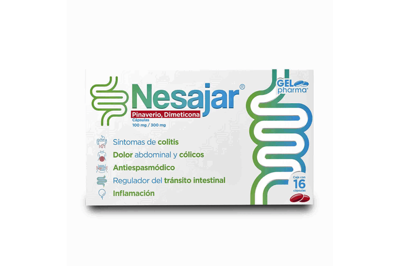 pinaverio/dimeticona 100/300mg 16cap nesajar