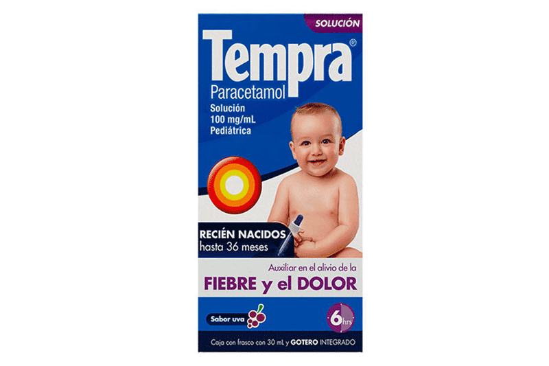 paracetamol 100ml  tempra ped 30ml