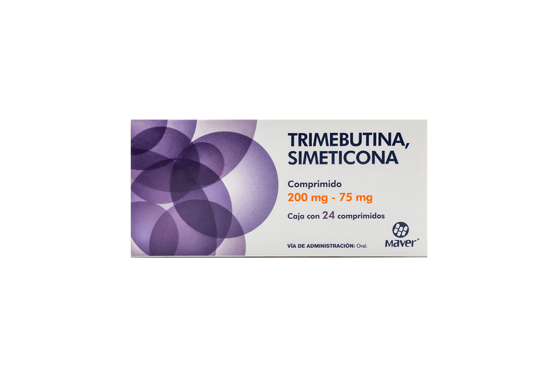 trimebutina/simeticona 200/75mg 24comp