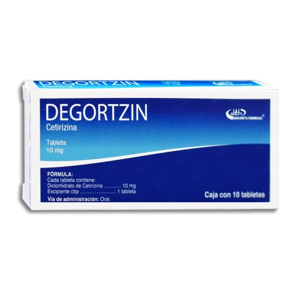 cetirizina 10mg 10Tab degortzin