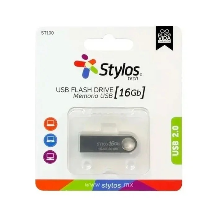 stylos  usb 16gb metalico