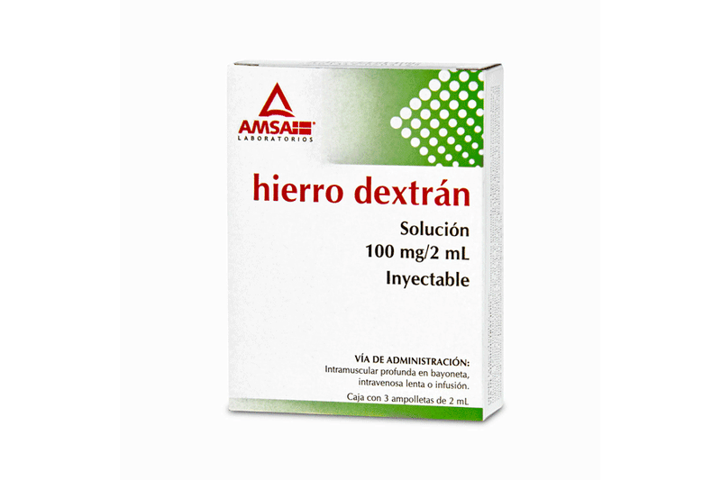 Hierro Dextran 100mg/2ml 3amp