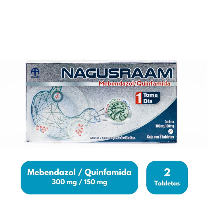 mebendazol/Quinfamidaamida 300/150mg 2Tab vermox plus