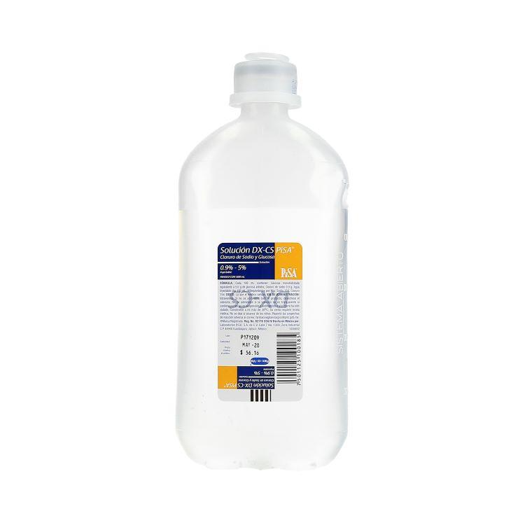 glucosa pisa 9% cloruro de sodio dx cs 500 ml