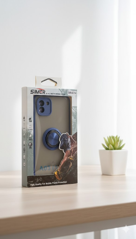 samsung a03 funda uso rudo con anillo + mica