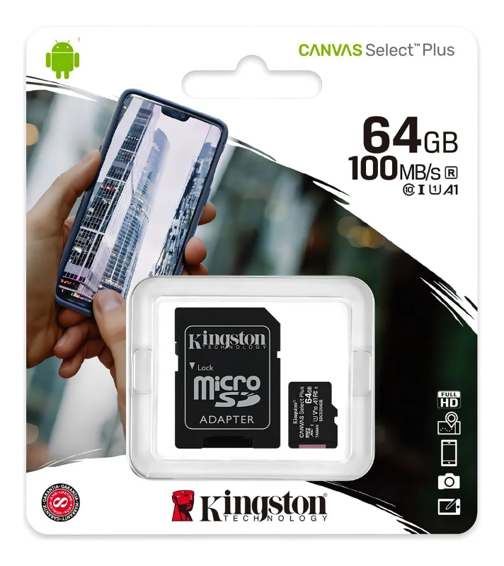 kingston micro sd 64gb clase 10