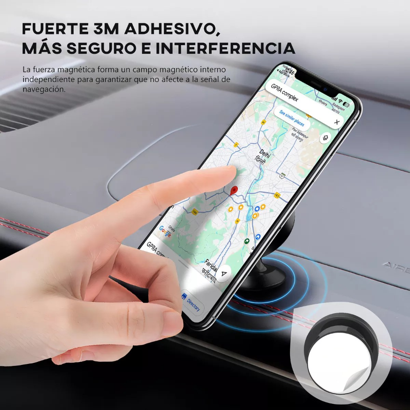 soporte magnetico de celular 1hora negro pj093