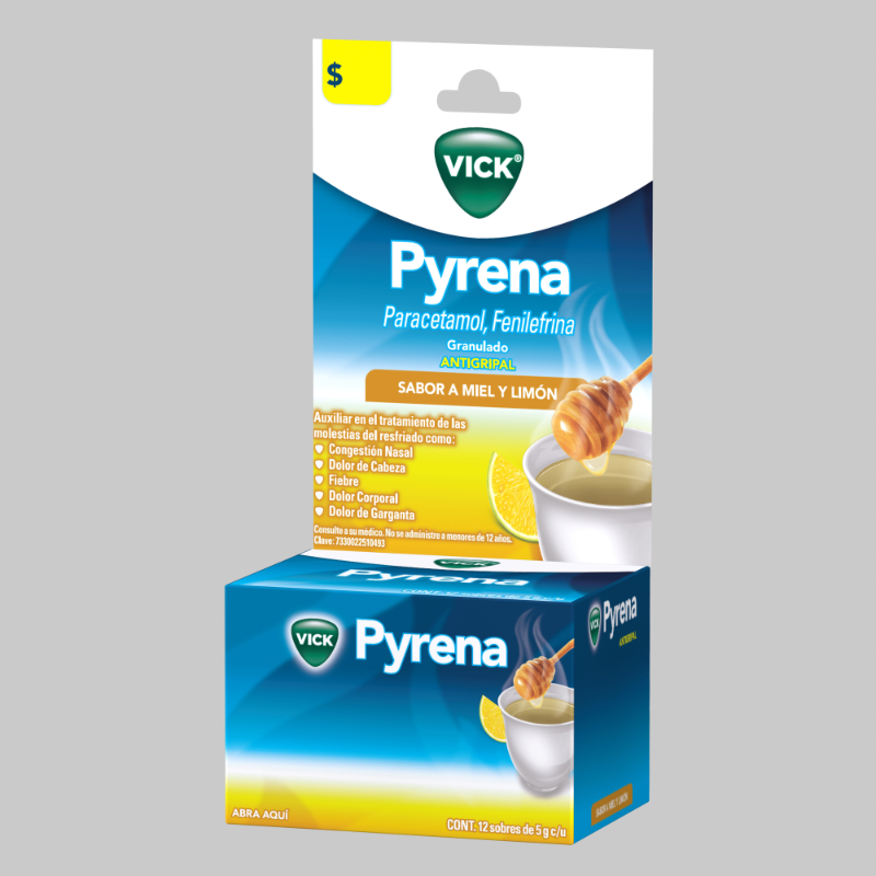 parecetamol/fenilefrina 5g sob 1pz vick pyrena (3x50)