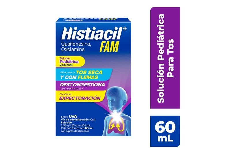 Guaifenesina/Oxolaminana 140ml Ped Histiacil Fam