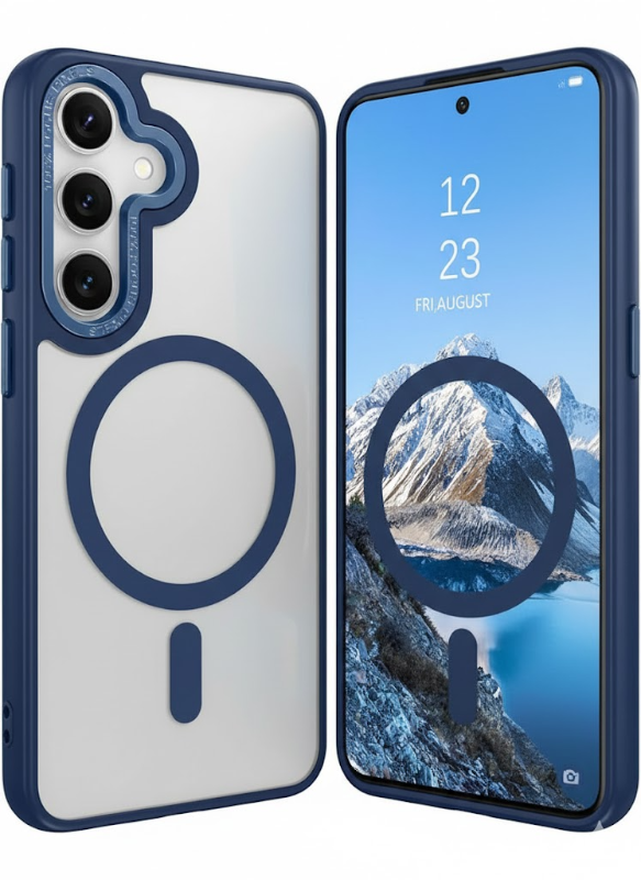 samsung s25 hover case azul con anillo