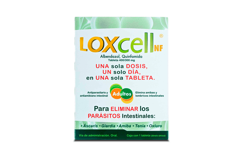 Albendazolazol/Quinfamida 400/300mg 1Tab ad loxcell